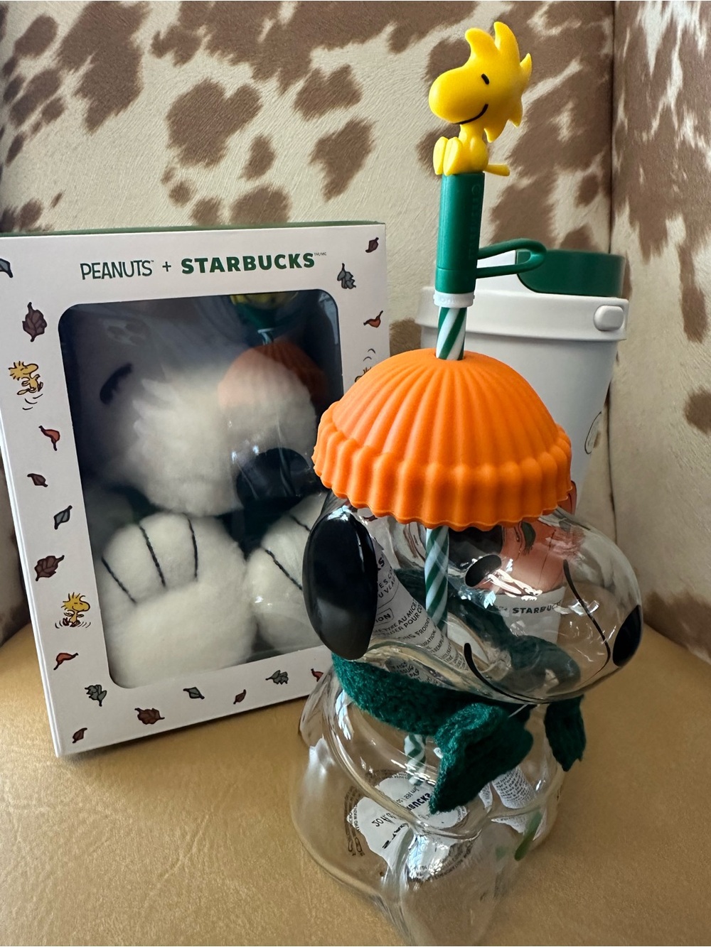 STARBUCKS SNOOPY GLASS CUP BUNDLE!!!